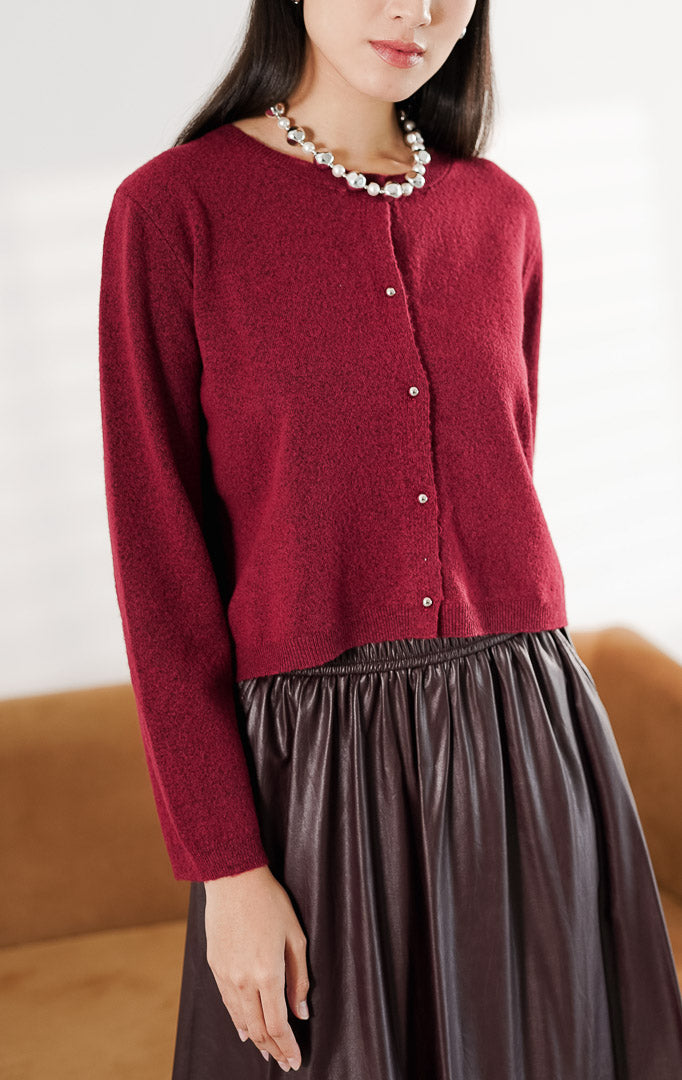 Enoa Cardigan Maroon
