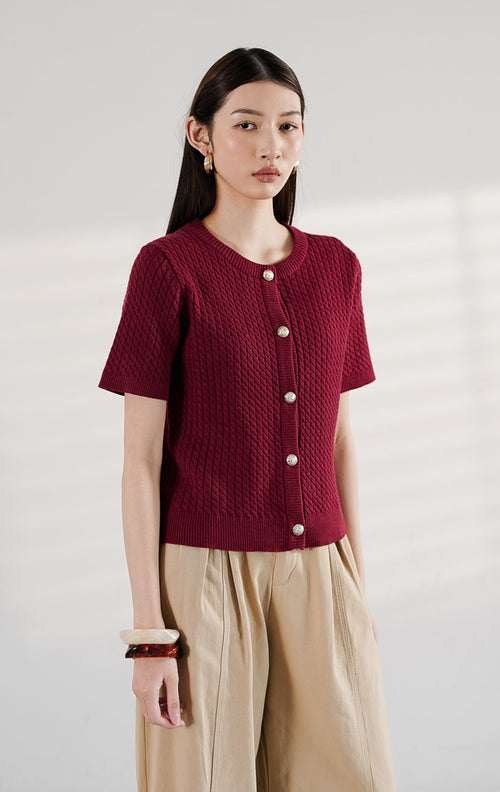 Delune Top Maroon