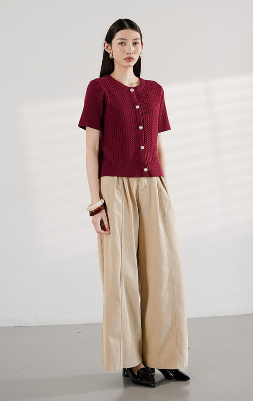 Delune Top Maroon
