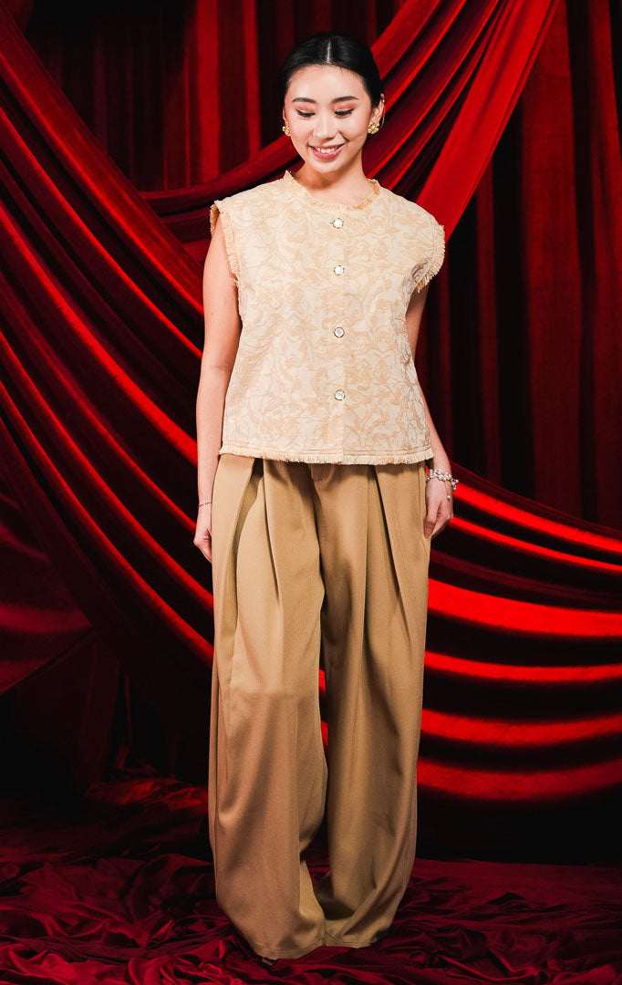 CNY Magnolia Vest Brown