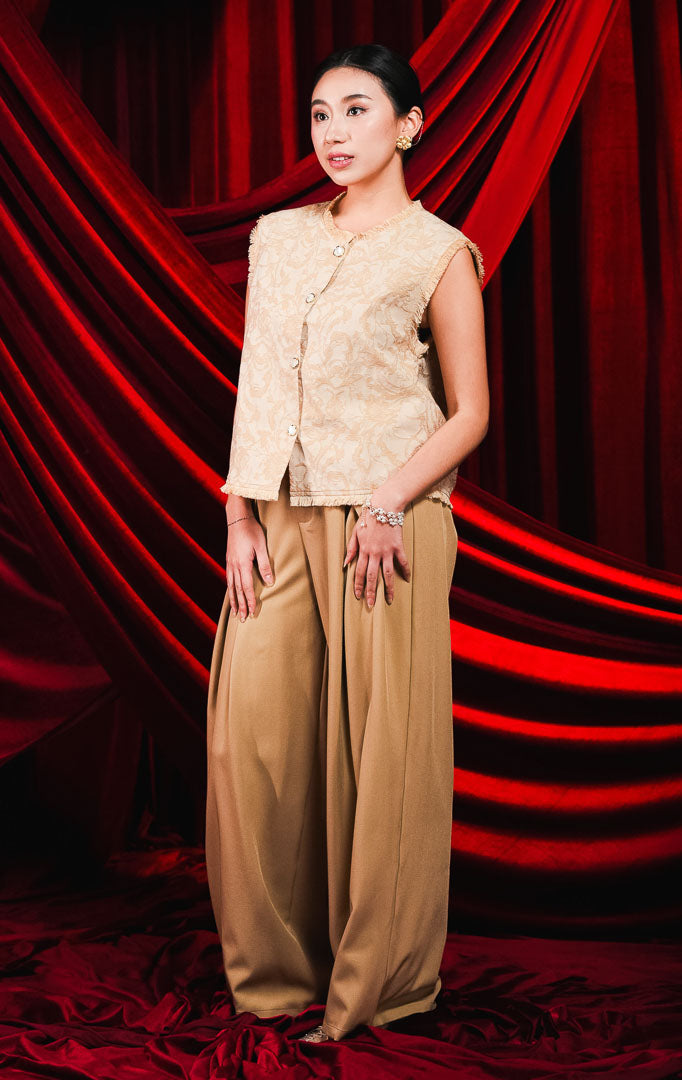 CNY Magnolia Vest Brown