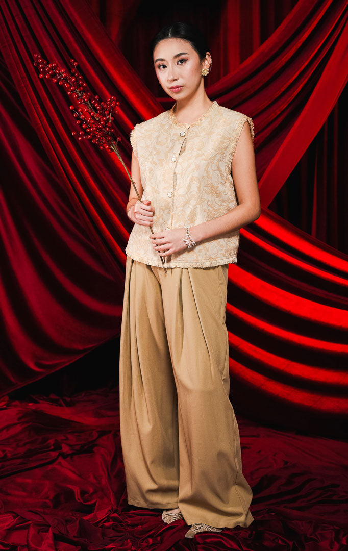 CNY Magnolia Vest Brown