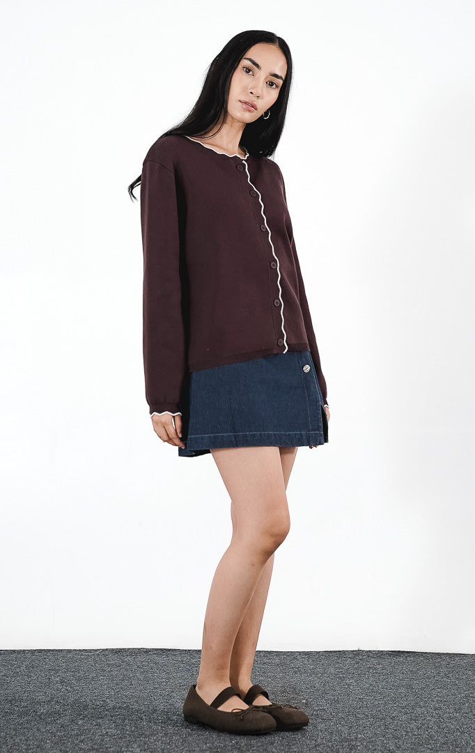 Belucci Cardigan Dark Brown