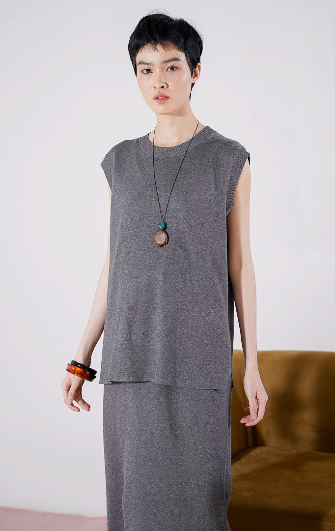 Mathieu Vest Dark Grey
