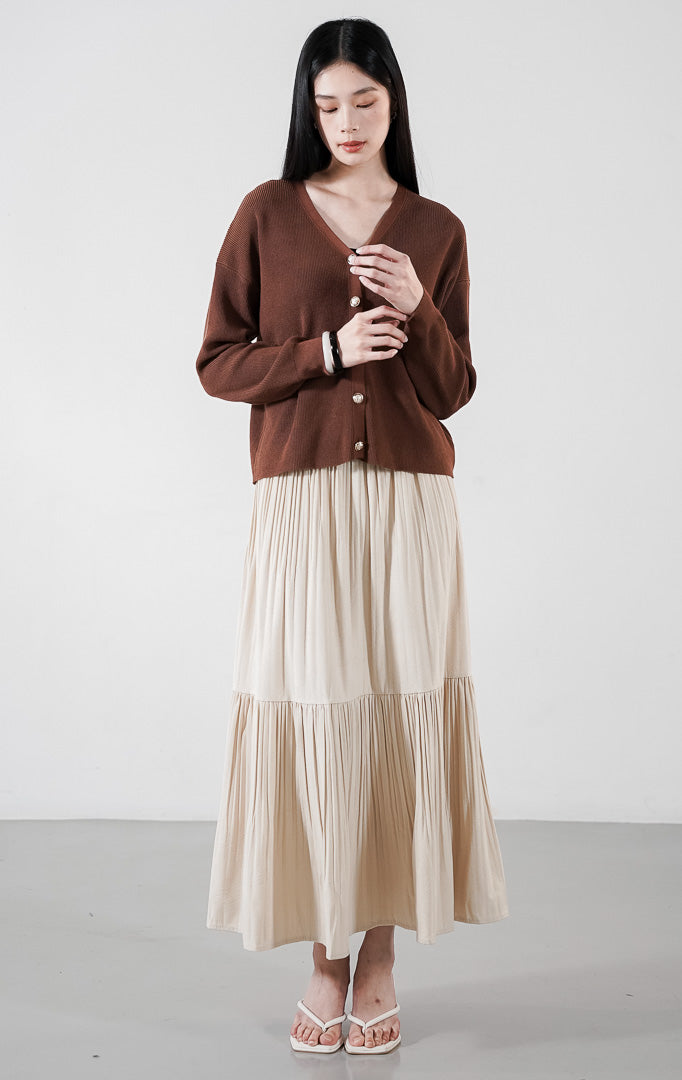 Delphine Cardigan Dark Brown