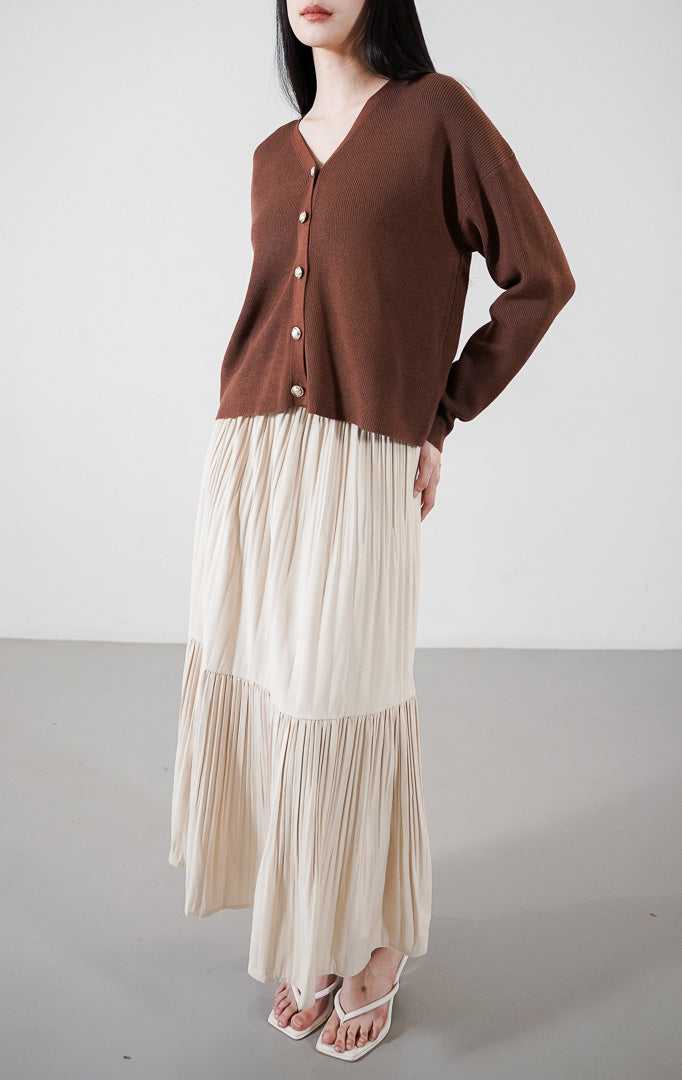 Delphine Cardigan Dark Brown