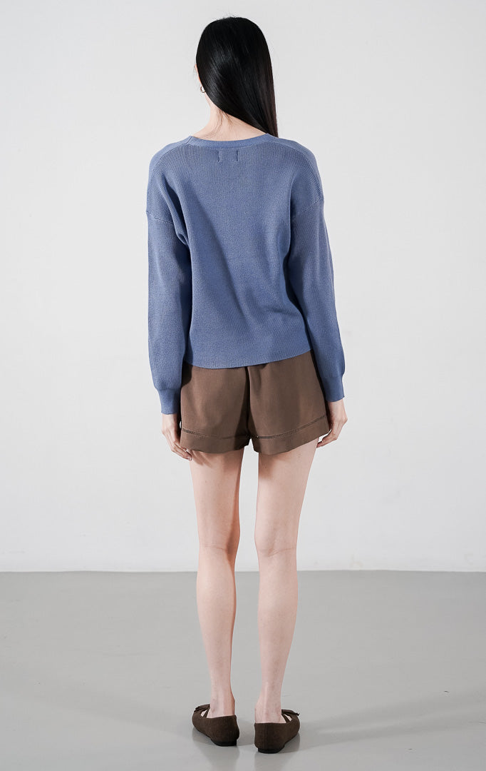 Delphine Cardigan Dusty Blue