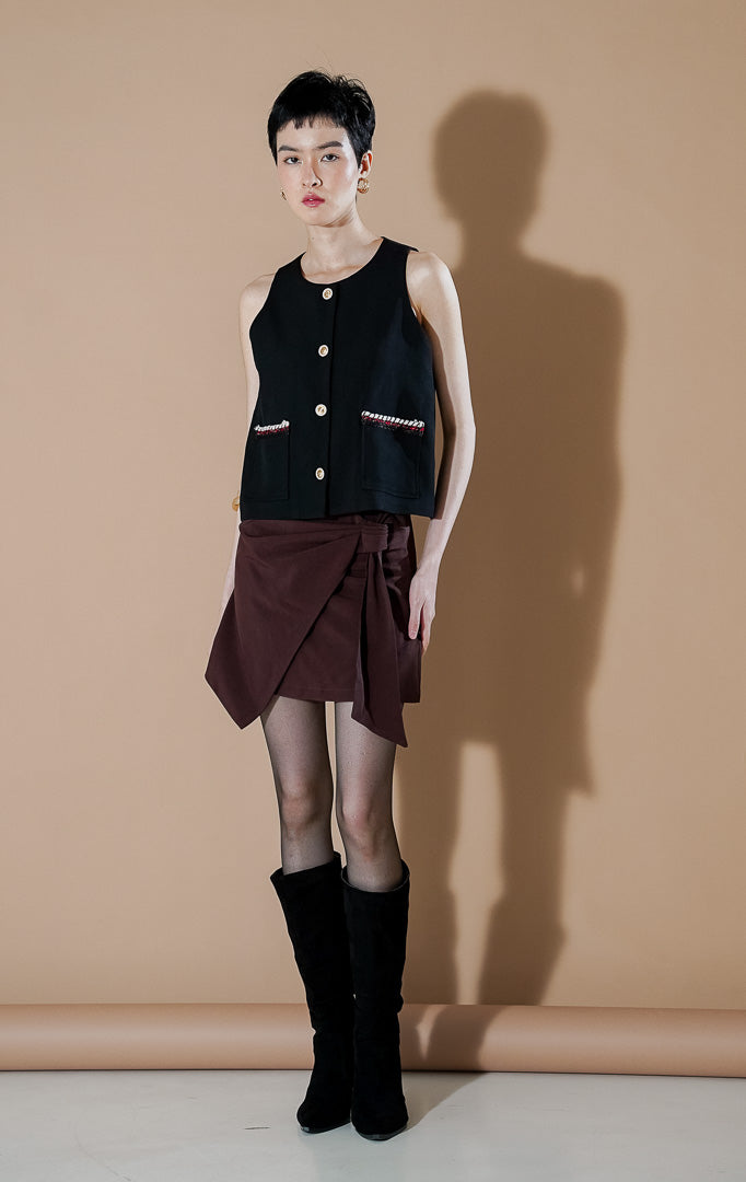 Shailene Vest Black