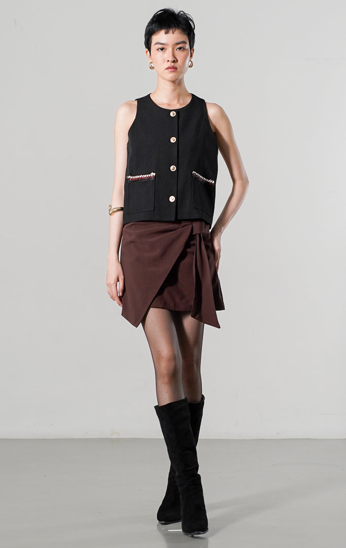 Shailene Vest Black