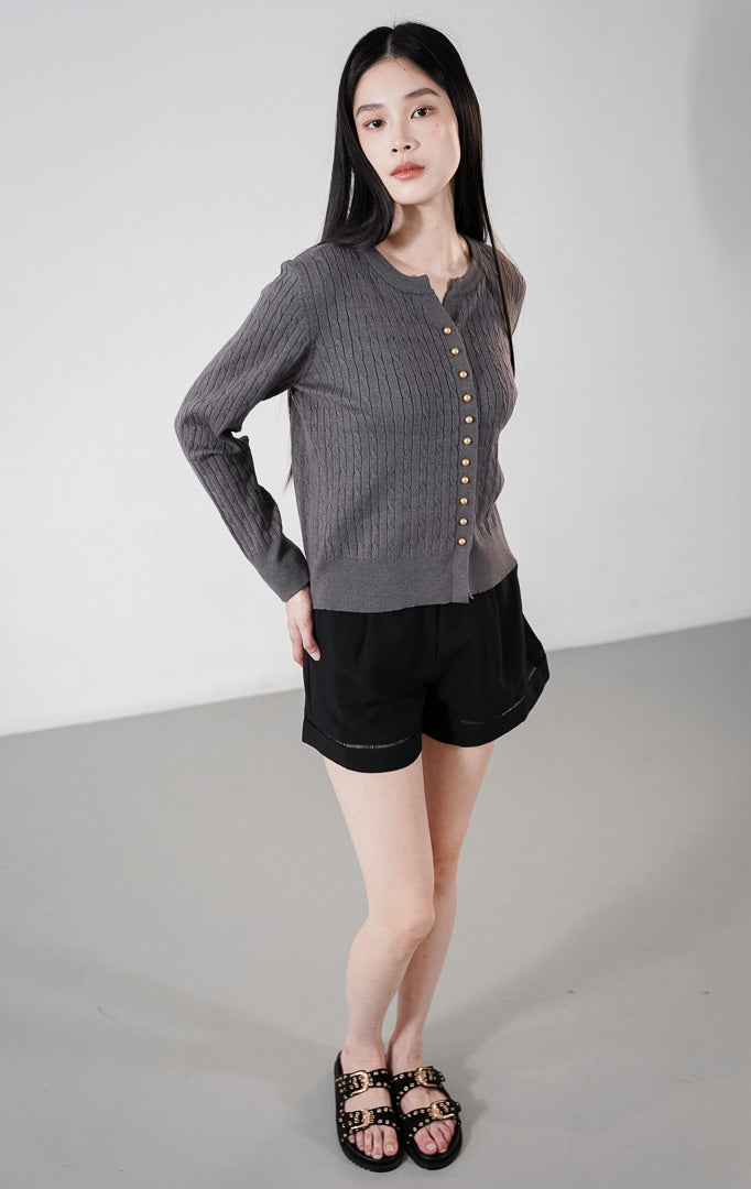 Vinnie Cardigan Dark Grey