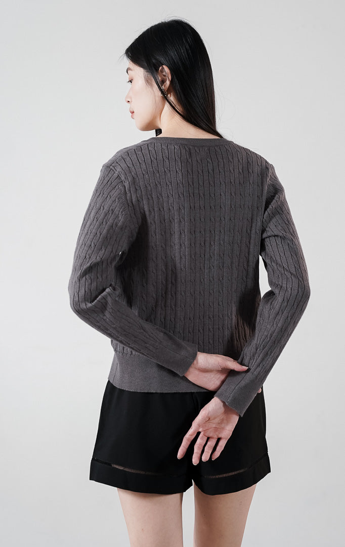 Vinnie Cardigan Dark Grey