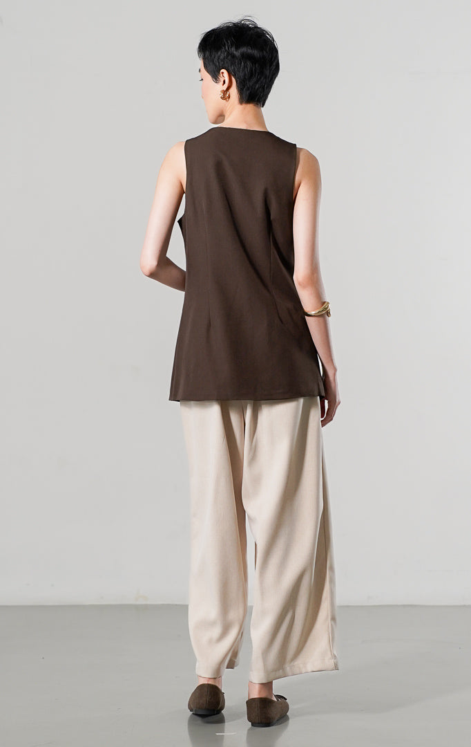 Laurence Vest Dark Brown