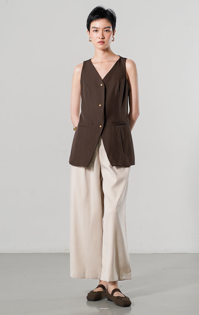 Laurence Vest Dark Brown