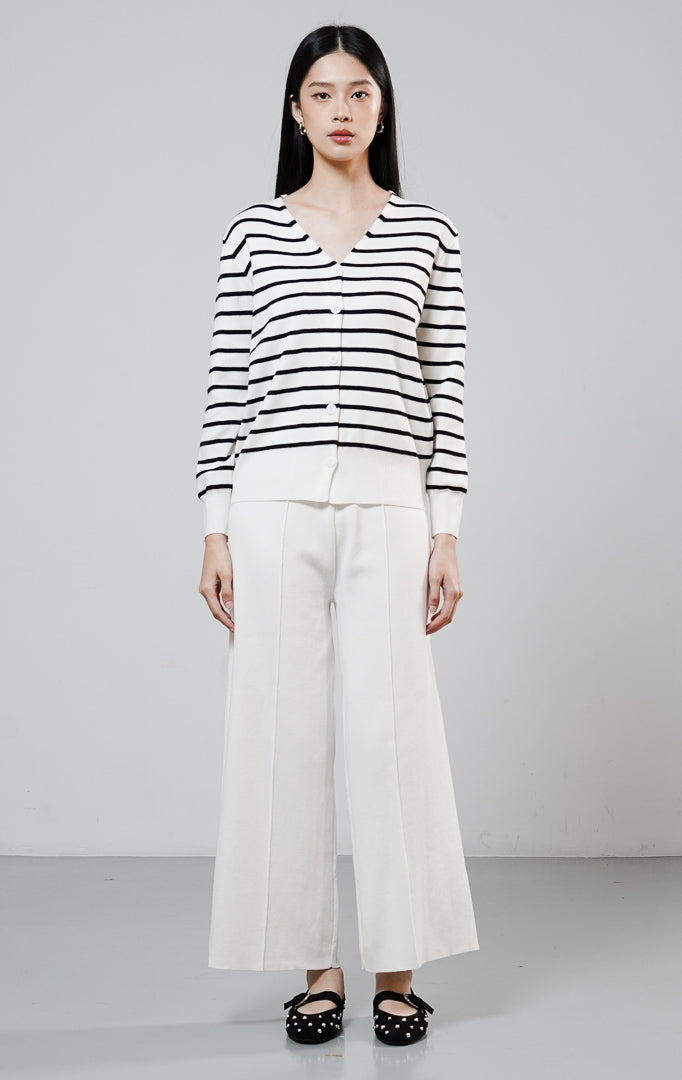 Esme Cardigan White Striped