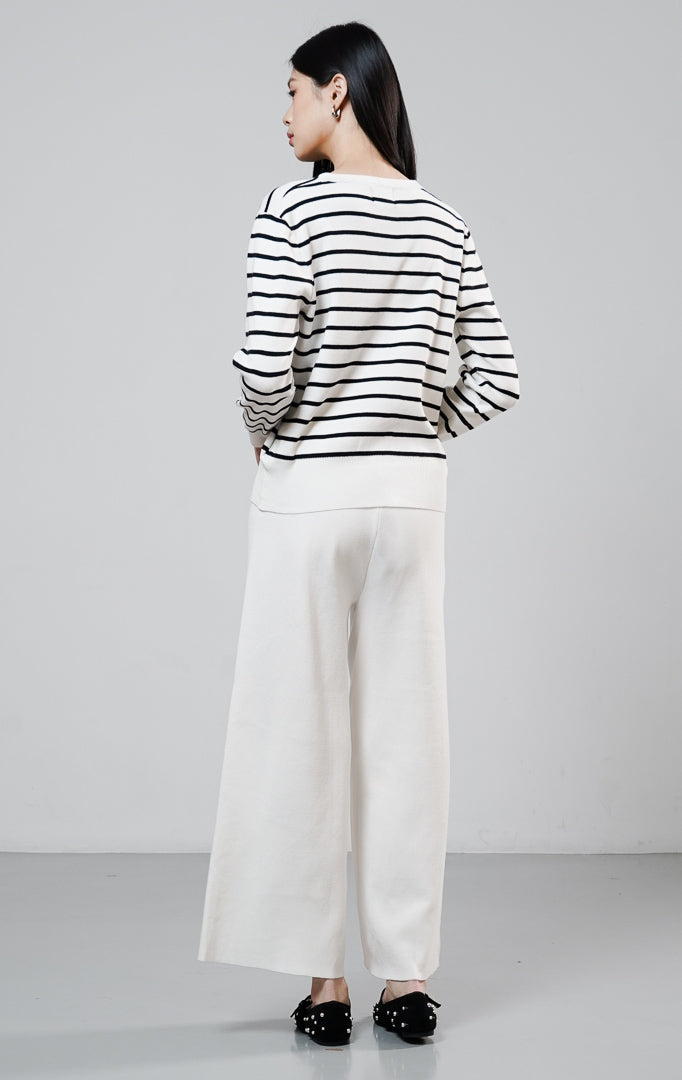 Esme Cardigan White Striped