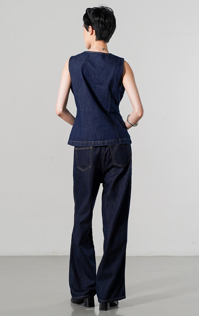 Lilou Vest Dark Denim