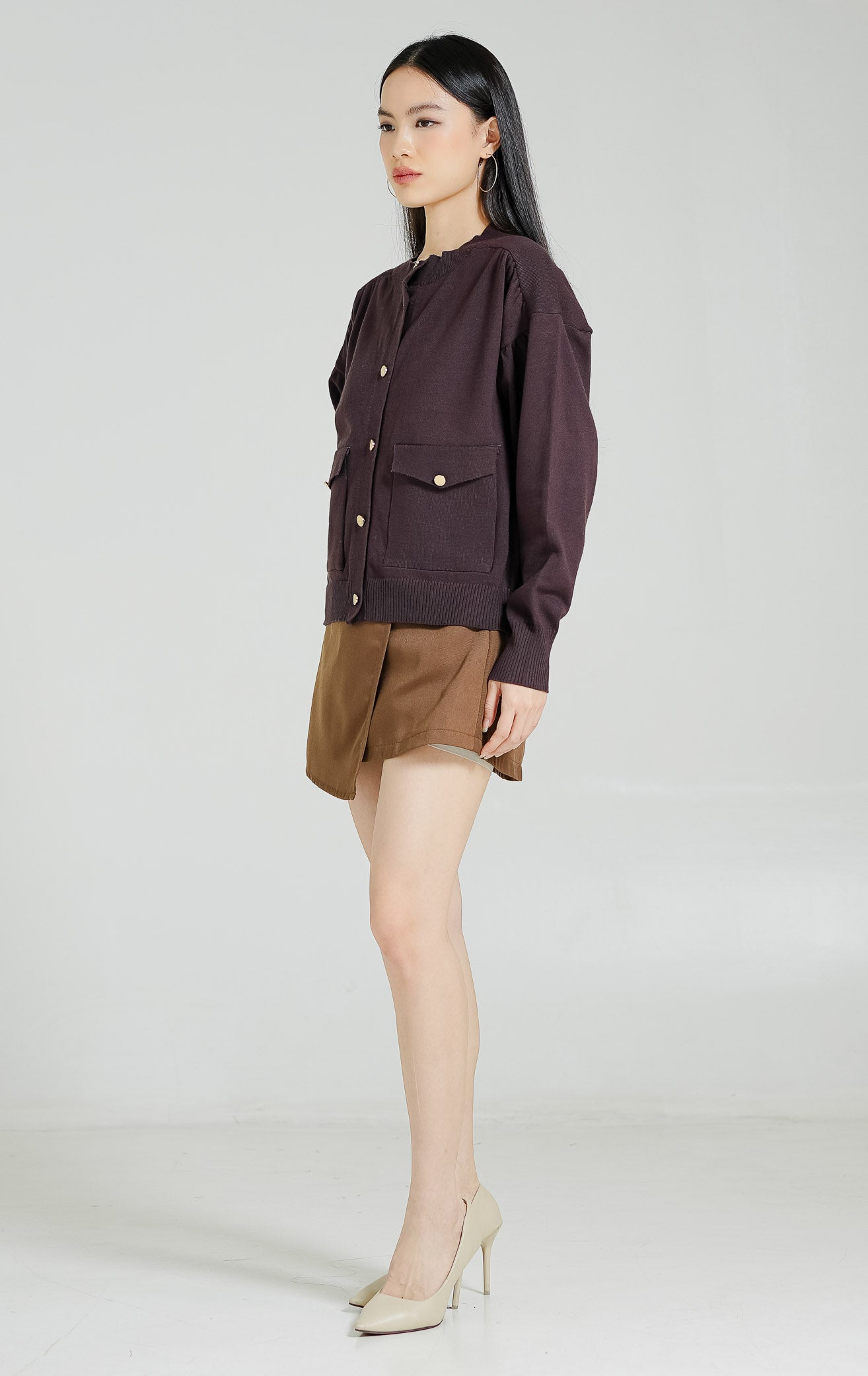 Houston Cardigan Dark Brown