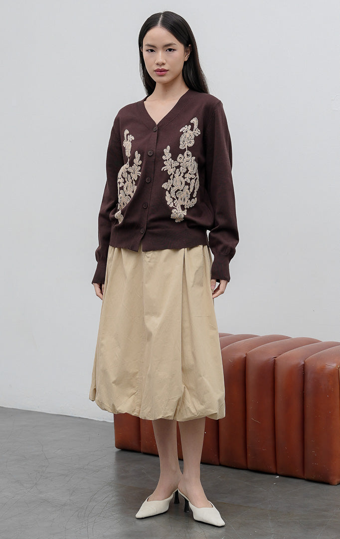 Franklynn Cardigan Dark Brown