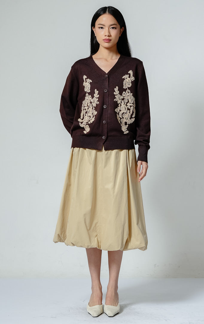 Franklynn Cardigan Dark Brown