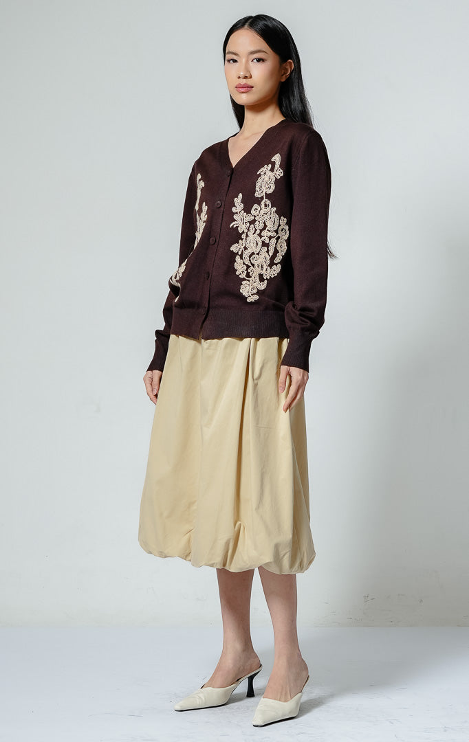 Franklynn Cardigan Dark Brown