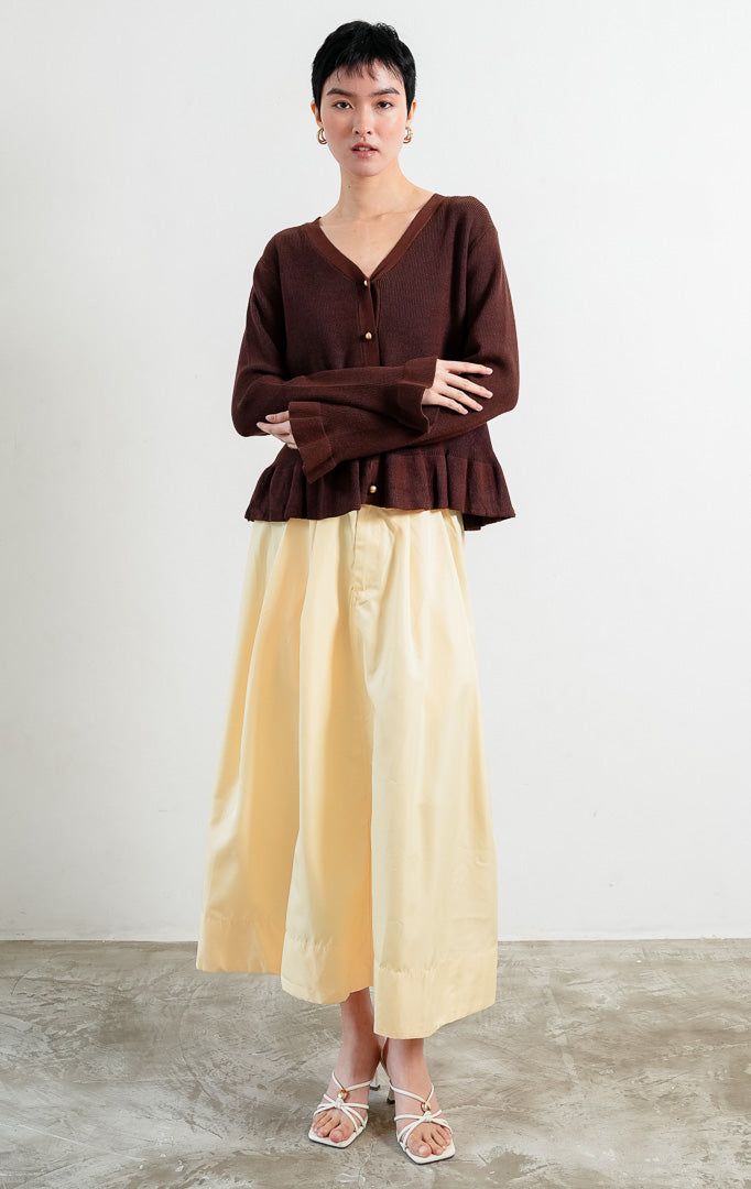 Eugenia Cardigan Dark Brown