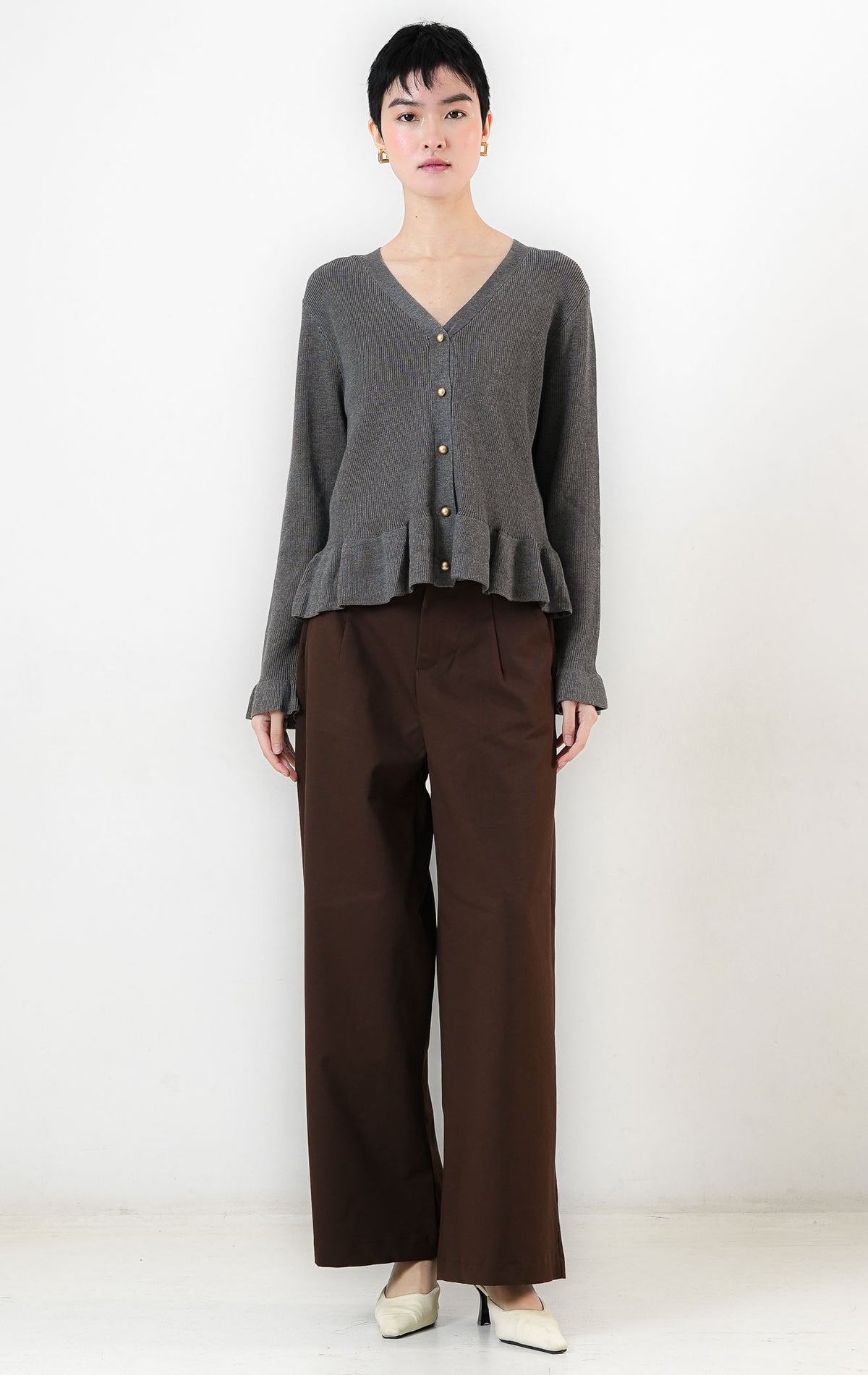 Eugenia Cardigan Dark Grey