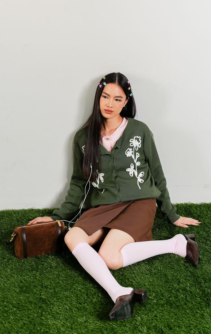 Cecilia Cardigan Dark Green