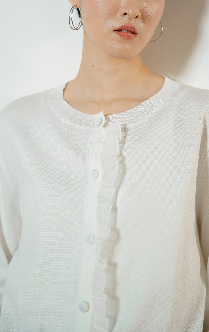 Riona Cardigan White