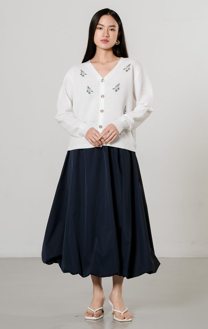 Dorian Cardigan White