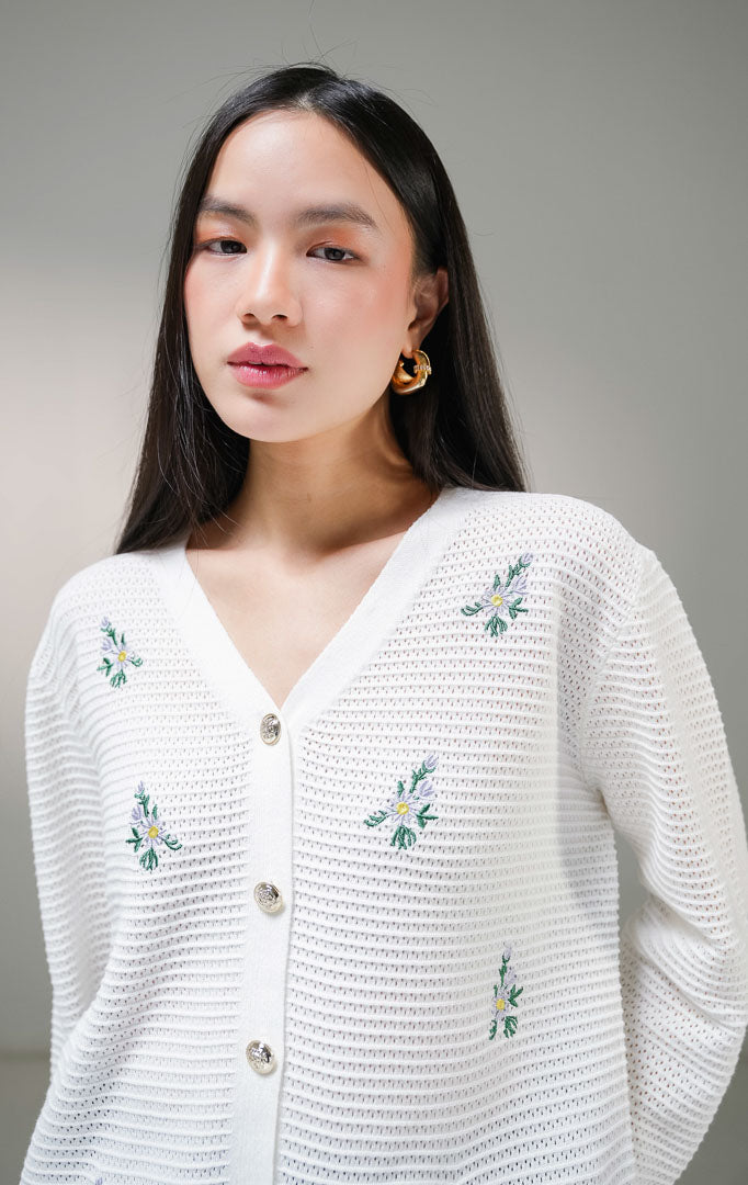 Dorian Cardigan White