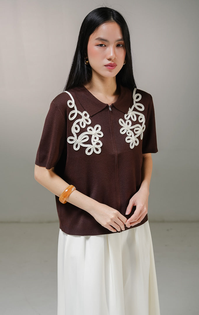 Gwynette Top Dark Brown