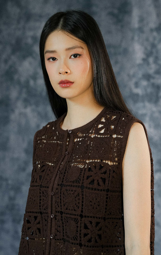 Lionella Vest Dark Brown