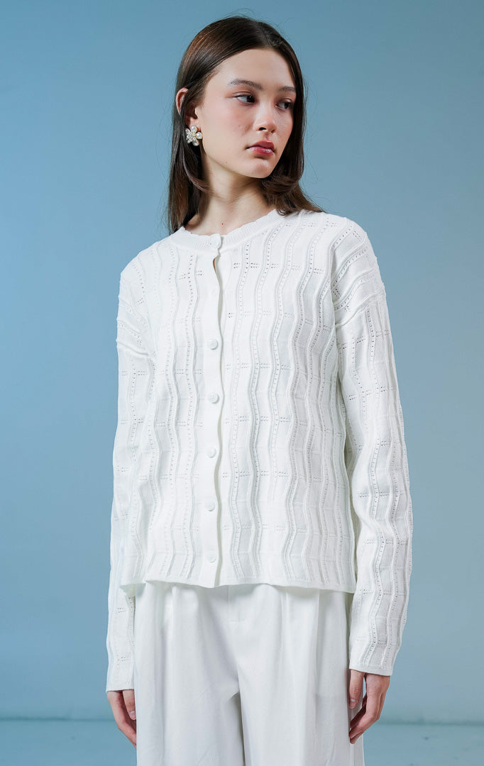 Twyla Cardigan White