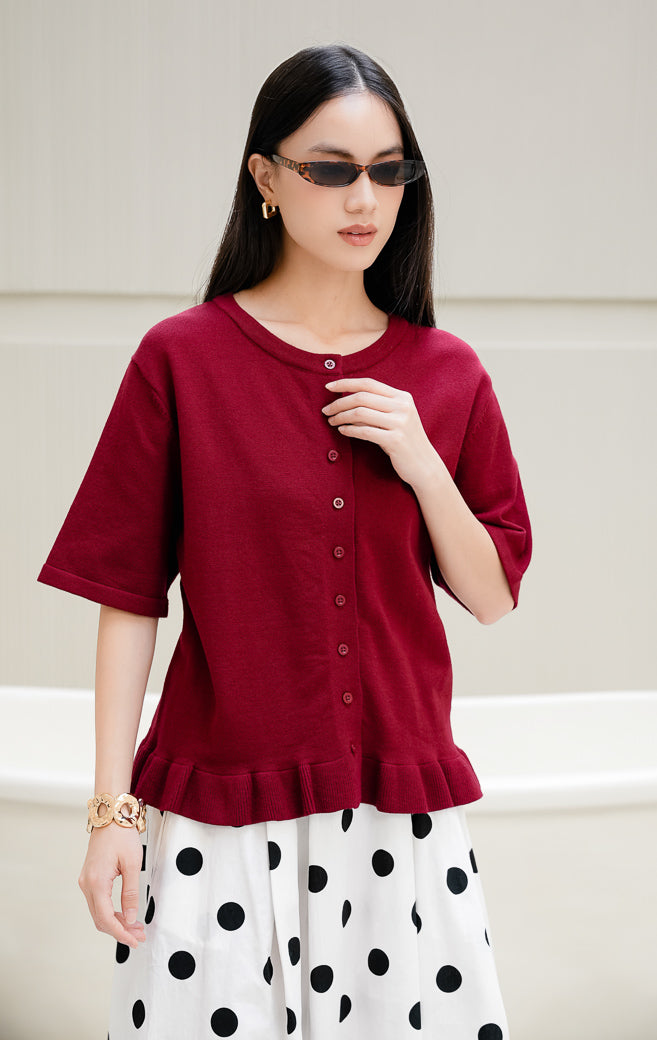 Brinley Top Maroon