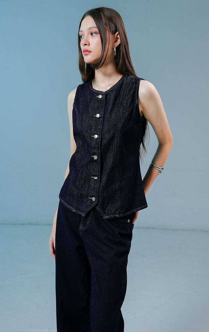 Vior Vest Dark Denim