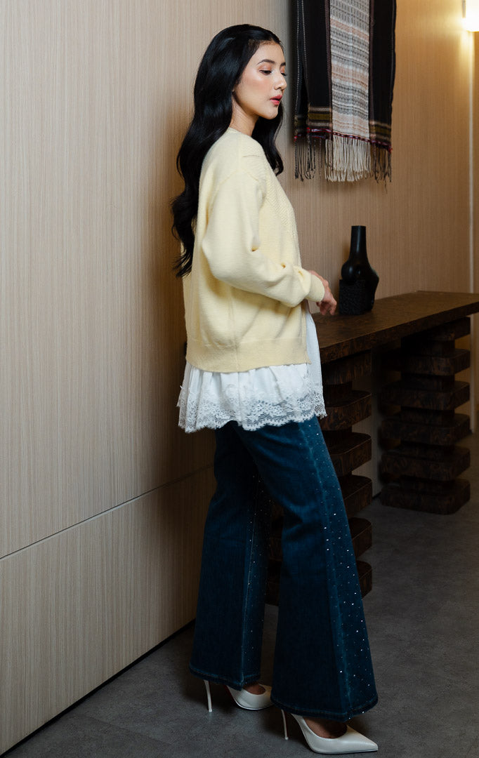 SF Isvelia Cardigan Butter Yellow