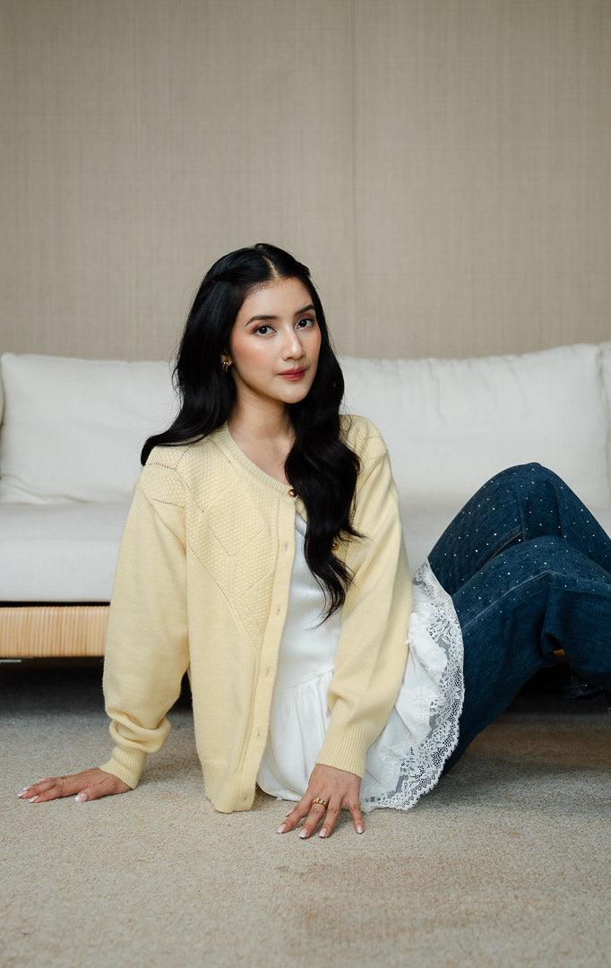 SF Isvelia Cardigan Butter Yellow