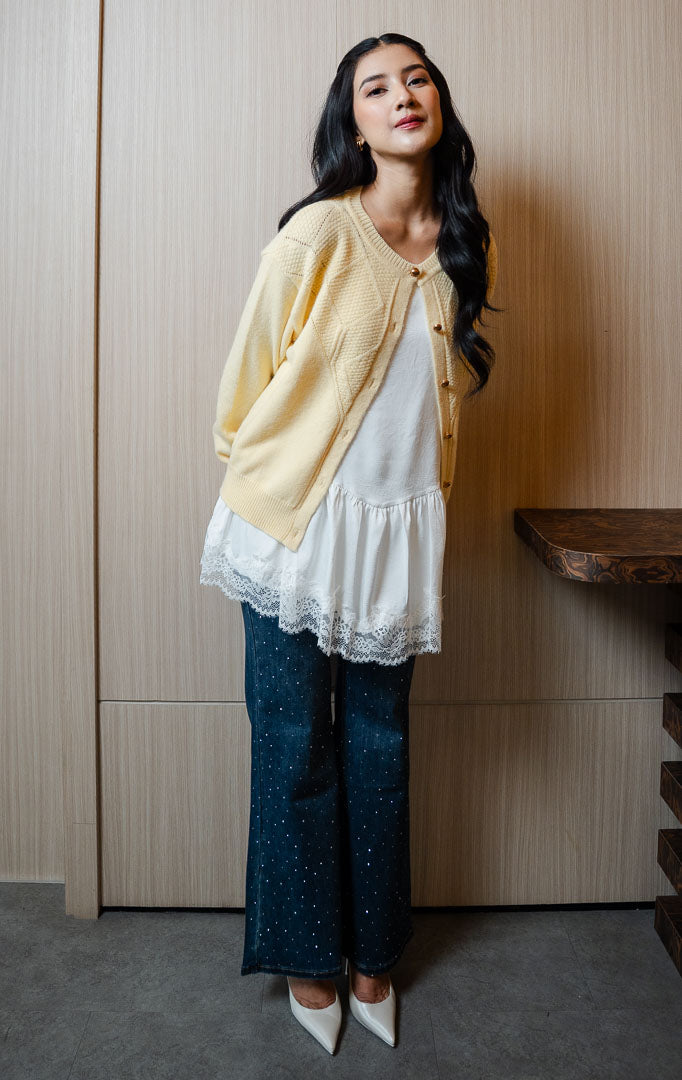 SF Isvelia Cardigan Butter Yellow