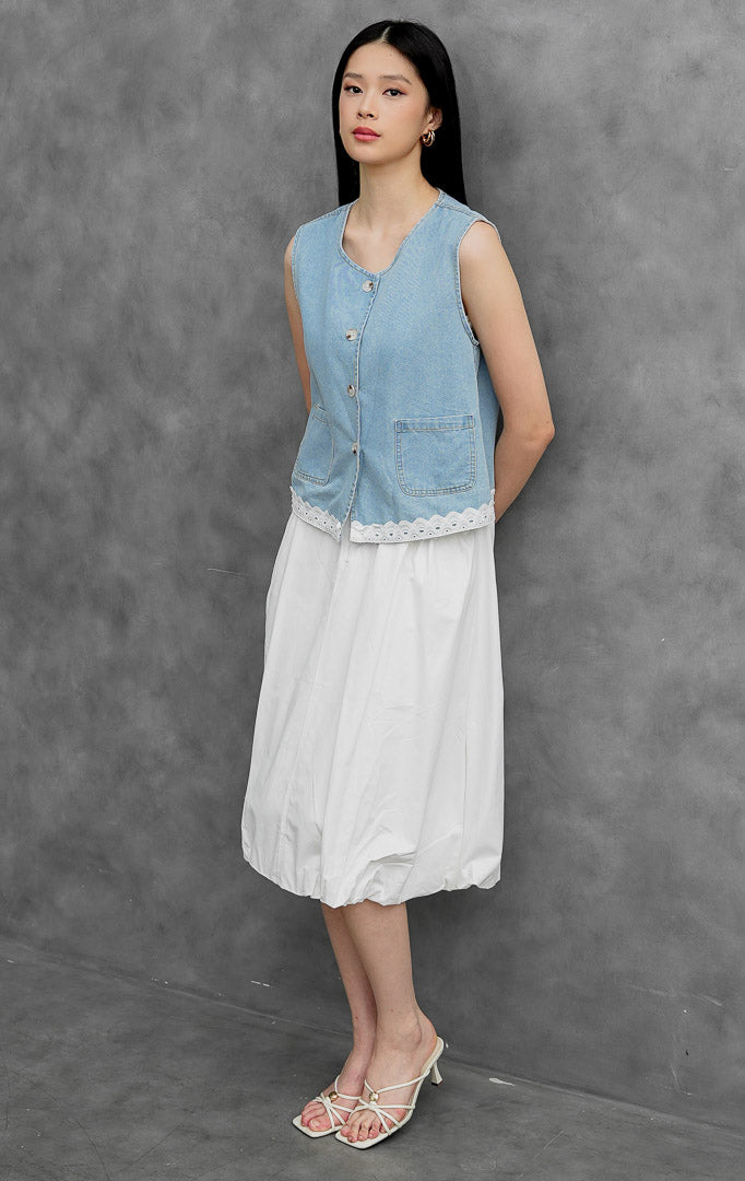 Flossie Vest Light Denim