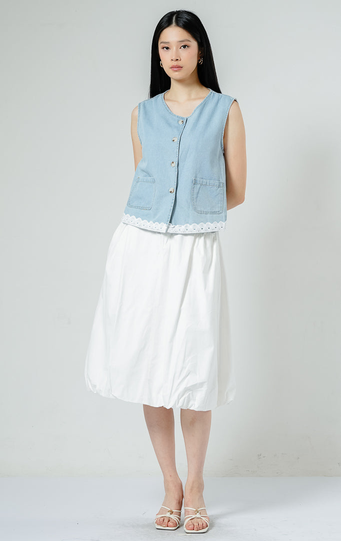 Flossie Vest Light Denim