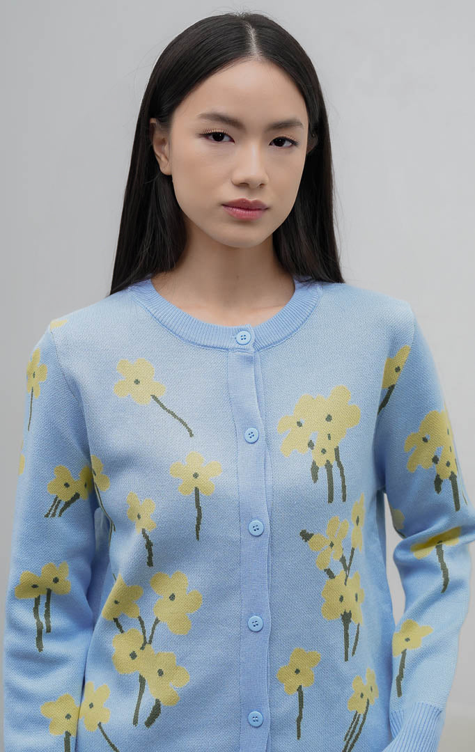 Fleur Cardigan Light Blue