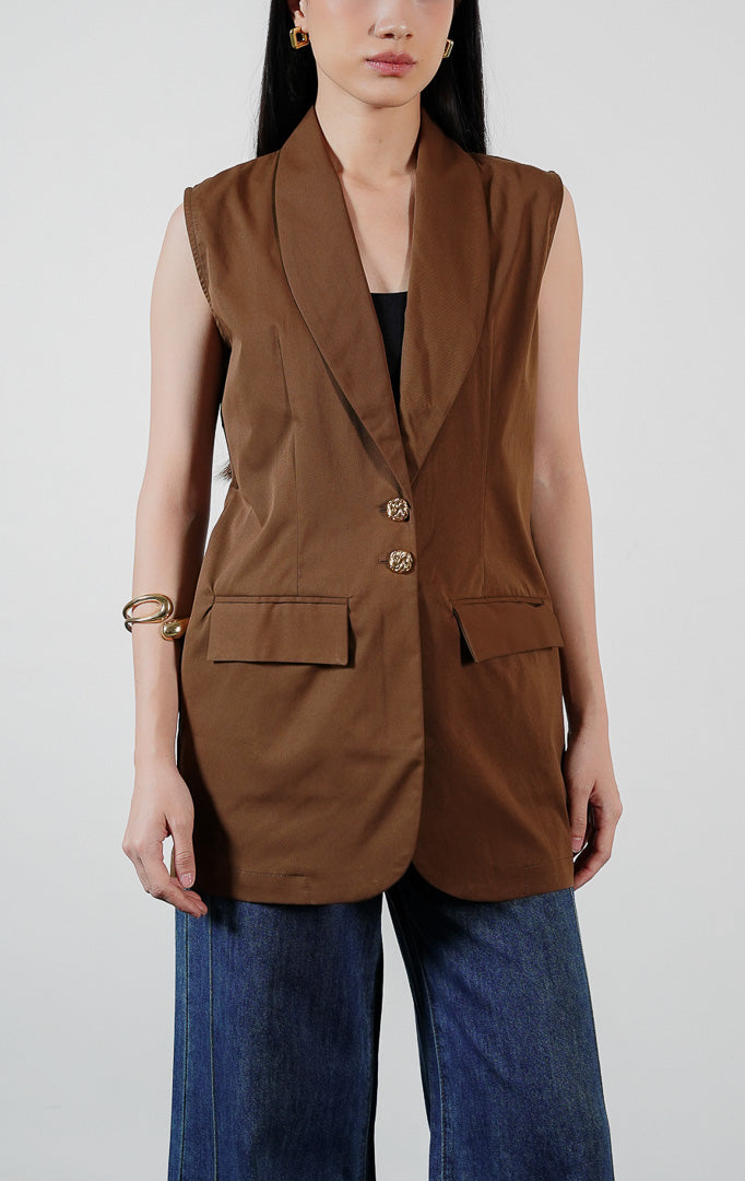 Edeniu Vest Dark Brown