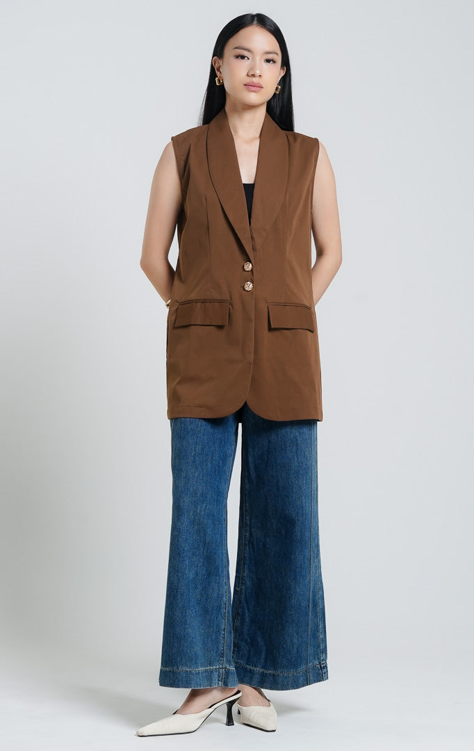 Edeniu Vest Dark Brown