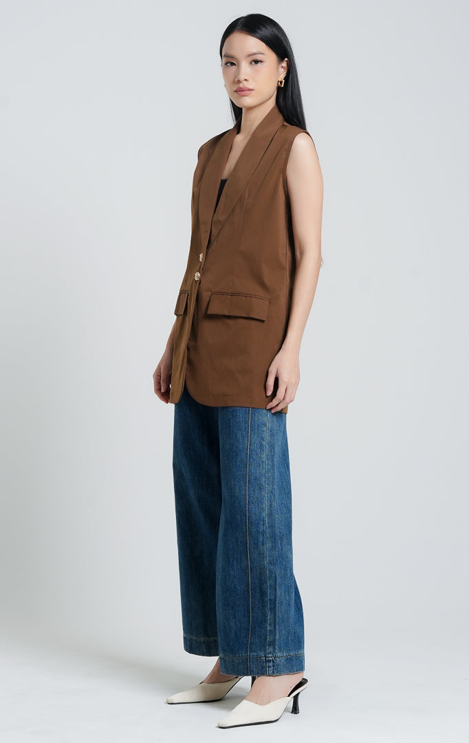 Edeniu Vest Dark Brown