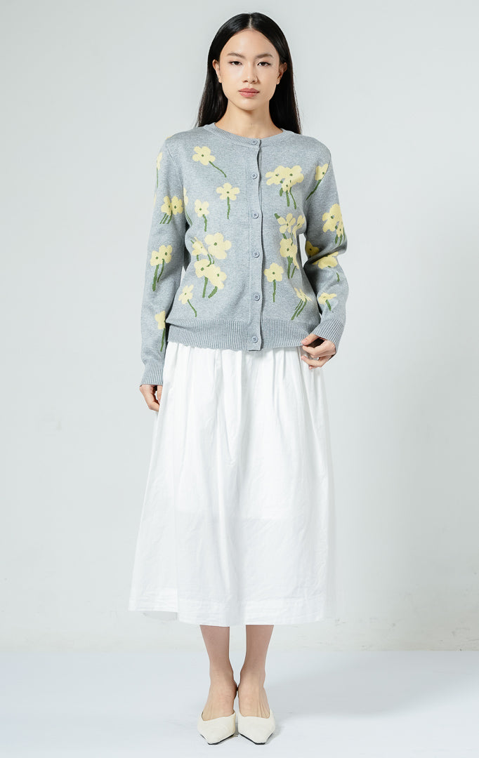 Fleur Cardigan Grey