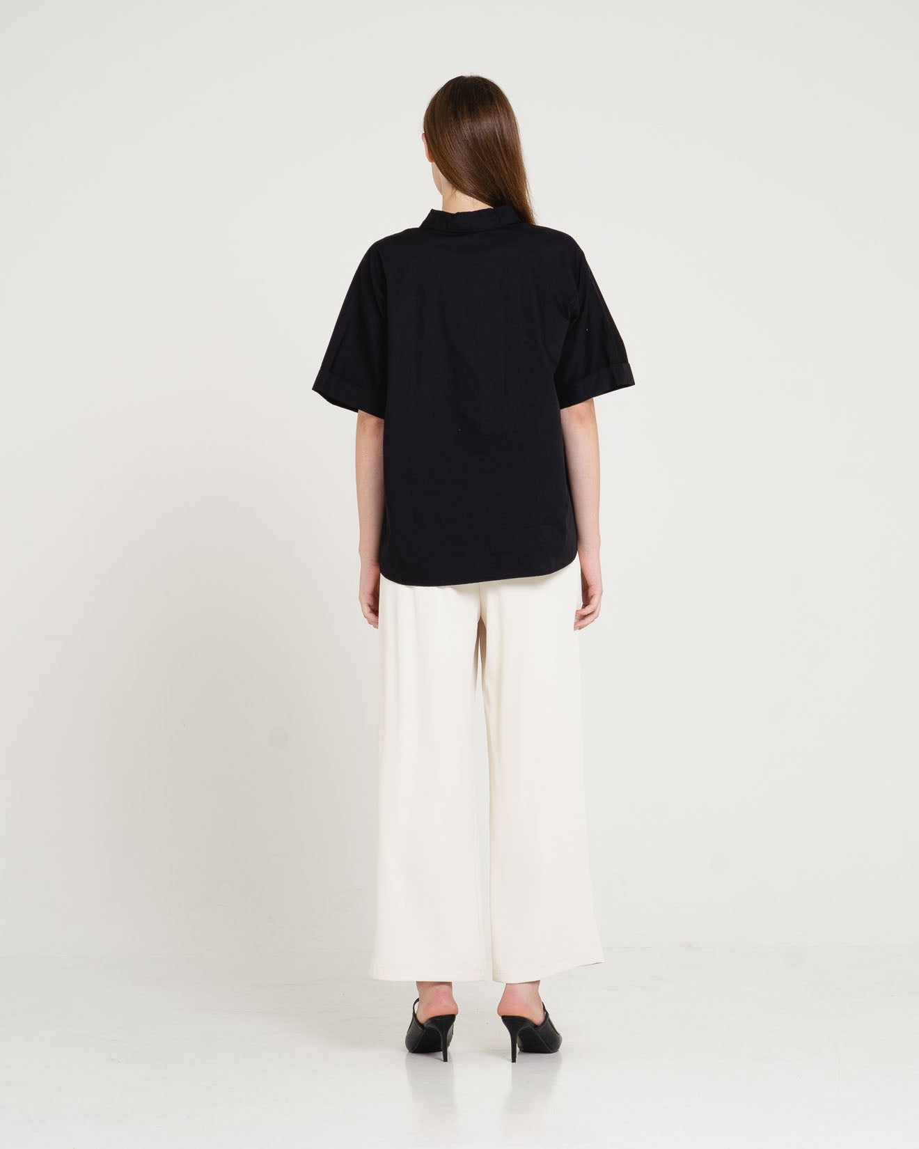 Kelly Oversized Short Sleeve Black Shirt – 611572