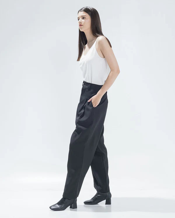 Devano Double Button Pants Black