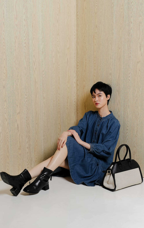 Elisa Dress Dark Denim
