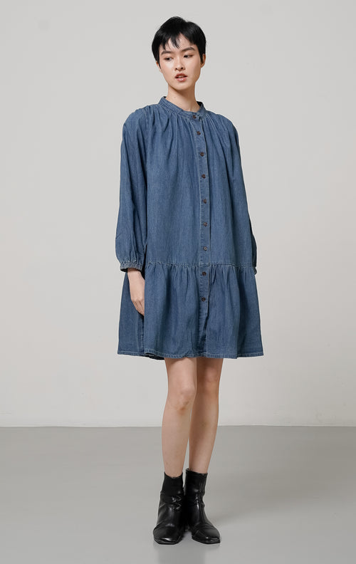 Elisa Dress Dark Denim