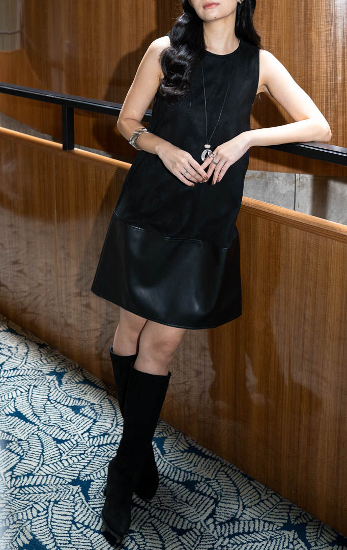 Kathleen Dress Leather Black